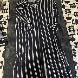 Long Sleeve striped 18 H&M shirt dress w Belt